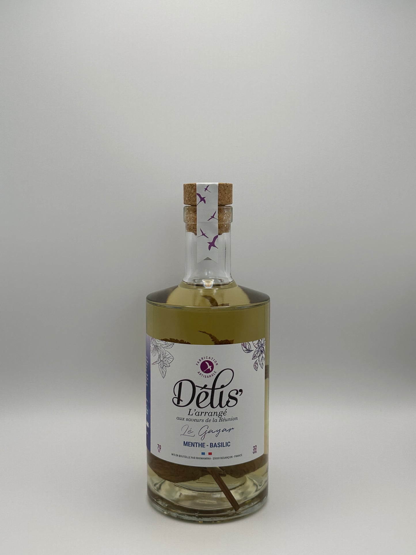 Rhum arrangé "Menthe Basilic" - Délis' - 70cl