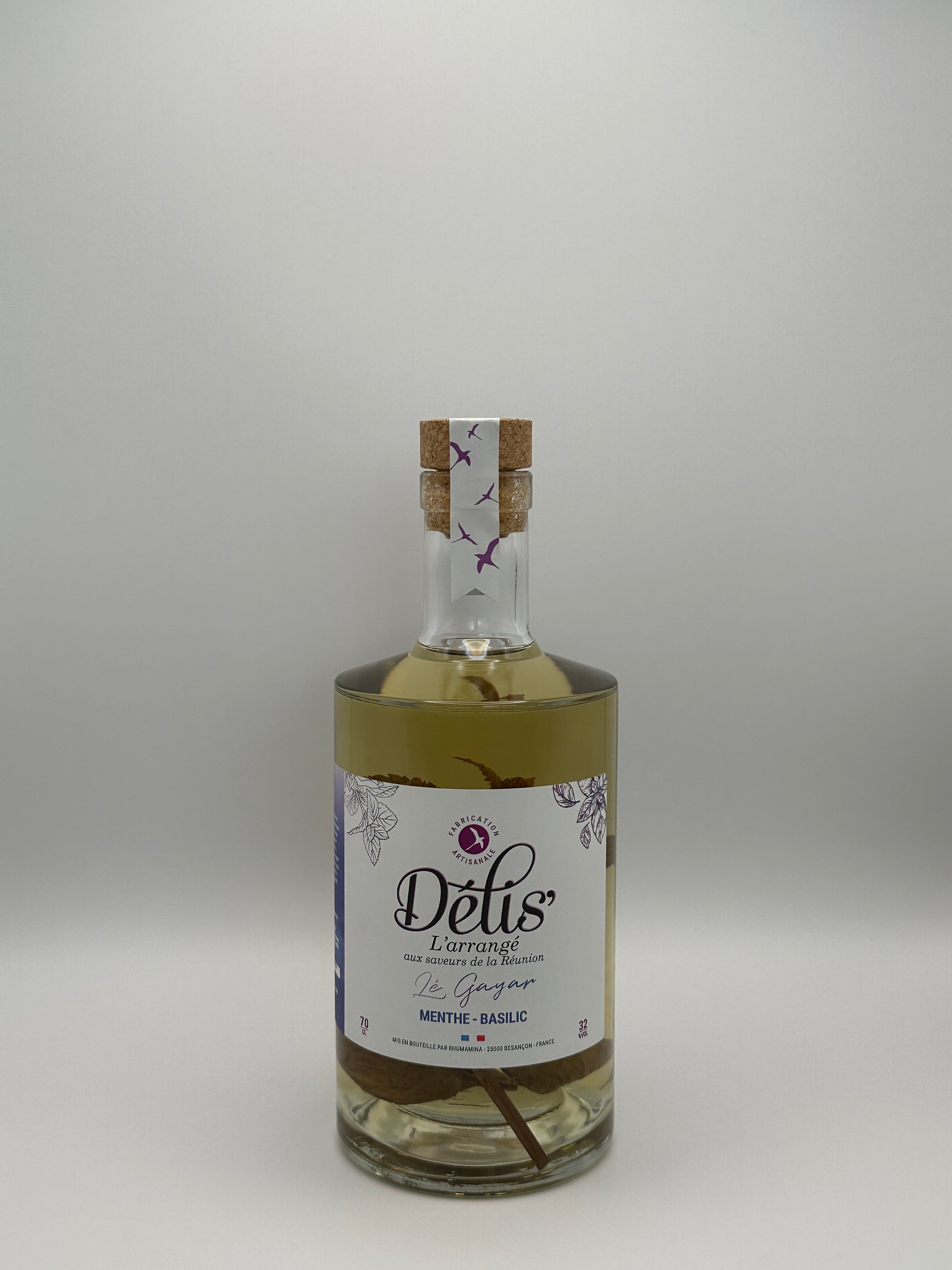 Rhum arrangé "Menthe Basilic" - Délis' - 70cl