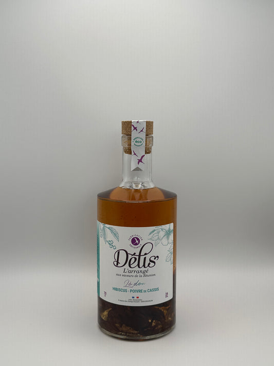 Rhum arrangé "Hibiscus - Poivre de Cassis" - Délis'