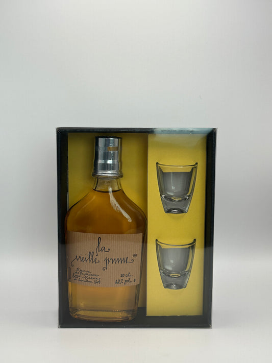 Coffret "La Vieille Prune" + 2 verres - Louis Roque