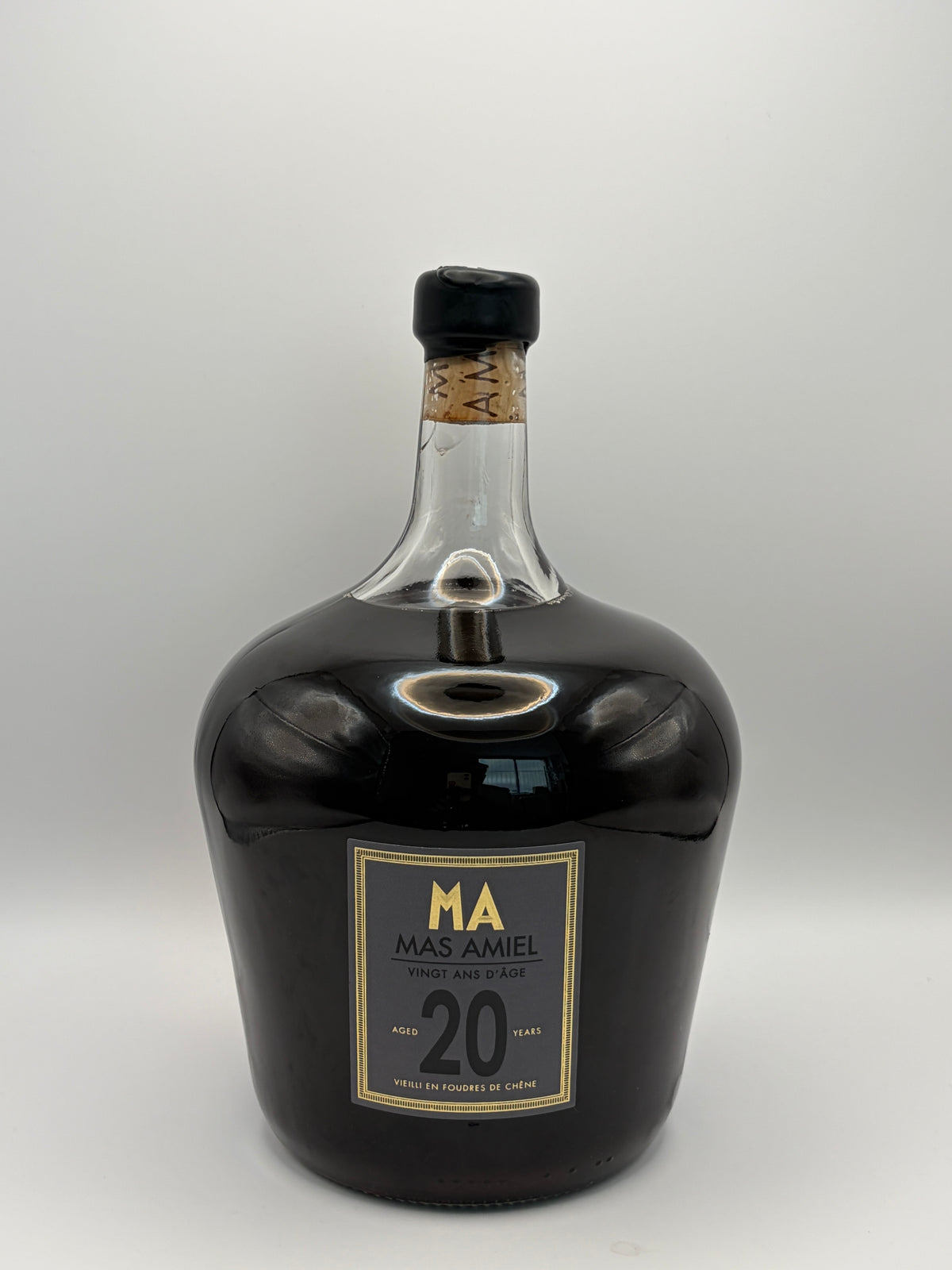 Bonbonne Vin Doux Naurel 20 ans d'âge Rouge + Caisse bois - Domaine Mas Amiel - 2L