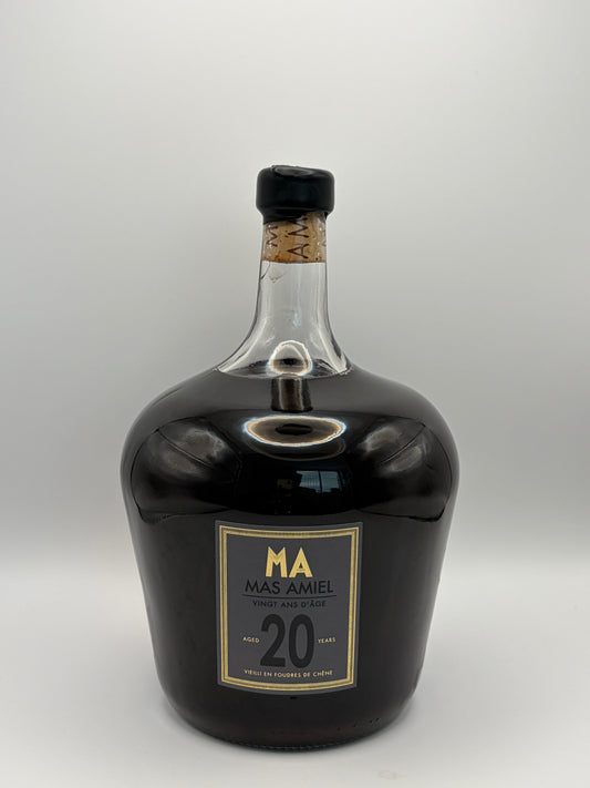Bonbonne Vin Doux Naurel 20 ans d'âge Rouge + Caisse bois - Domaine Mas Amiel - 2L