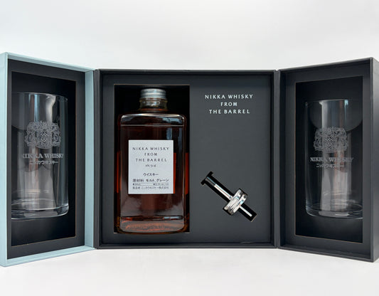 Coffret Cube Whisky Nikka From The Barrel + 2 Verres  & Pourer - 50cl