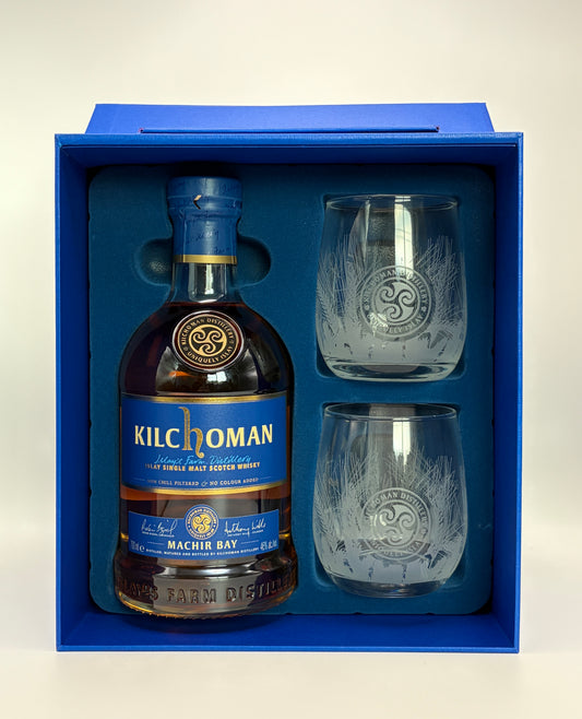 Coffret Whisky Kilchoman "Machir Bay" + 2 Verres - 70cl