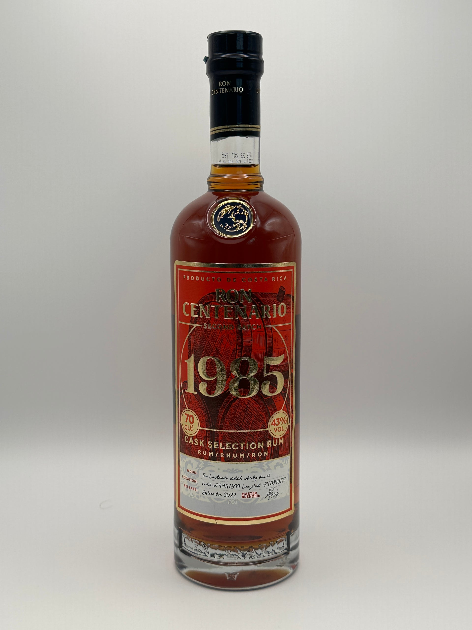 Ron Centenario "1985" - Rhum du Costa Rica - 70cl